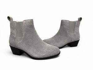 Vionic Roseland Water-Repellent Suede Ankle Booties Slate Gray Women’s 7.5 W NIB